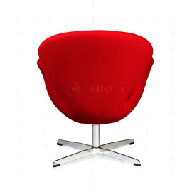 Swan Chair Red Cashmere Wool
